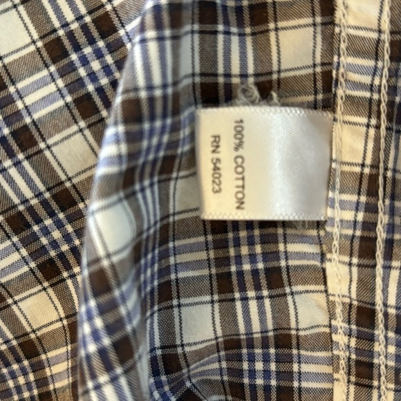 Men’s Banana Republic Soft Wash Long Sleeve Plaid Button up. Size M, Brown. - Picture 5 of 8